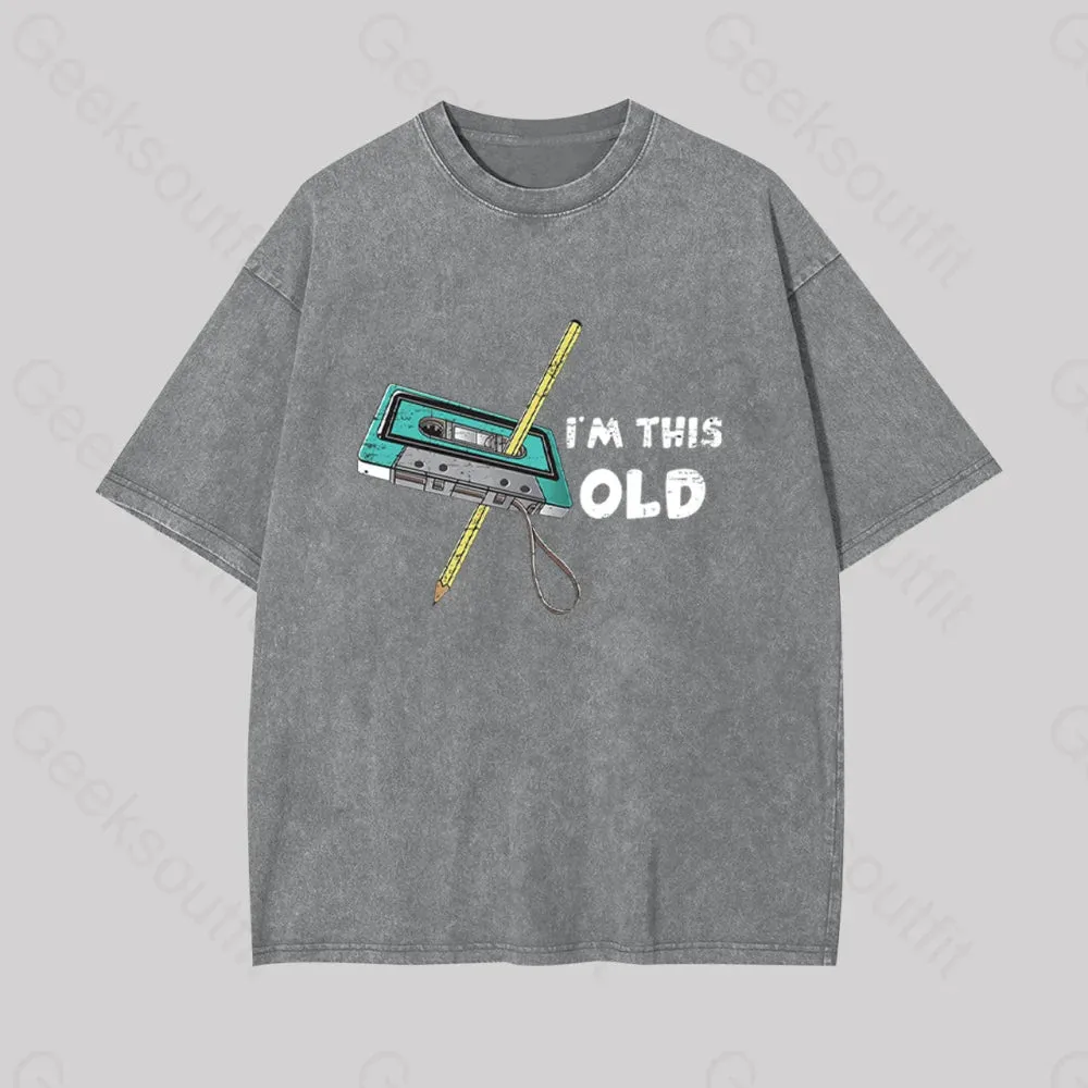 Im This Old Geek Washed T-shirt - Image 4