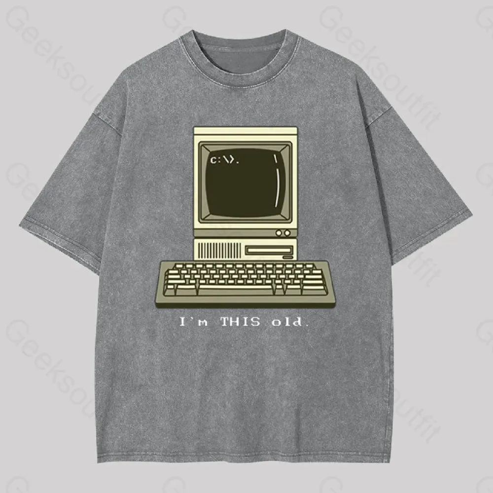 I'm This Old Geek Washed T-shirt - Image 4