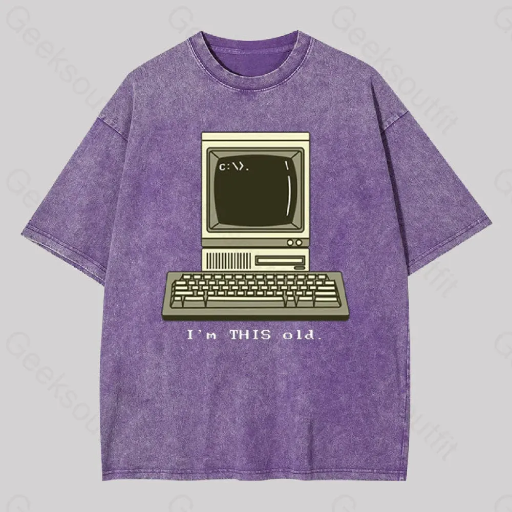 I'm This Old Geek Washed T-shirt - Image 7