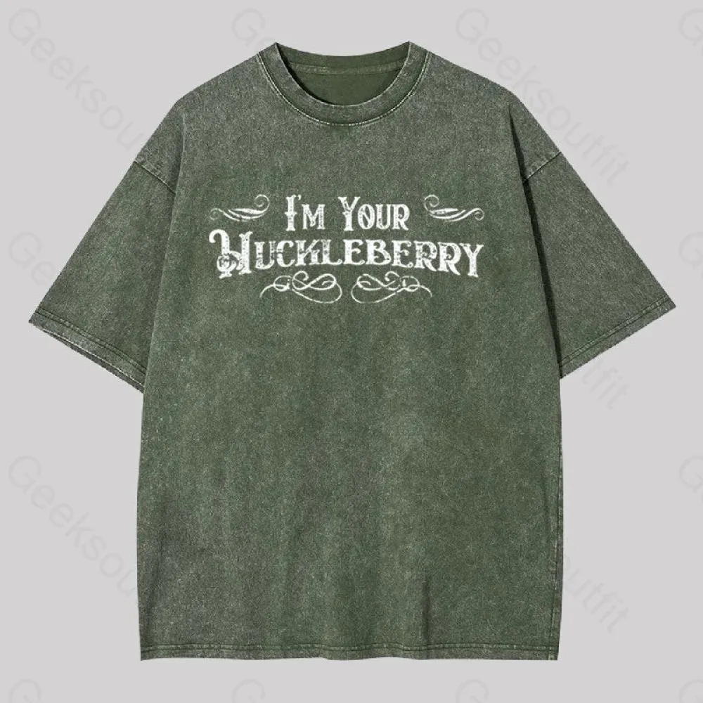 I'm Your Huckleberry Geek Washed T-shirt - Image 6