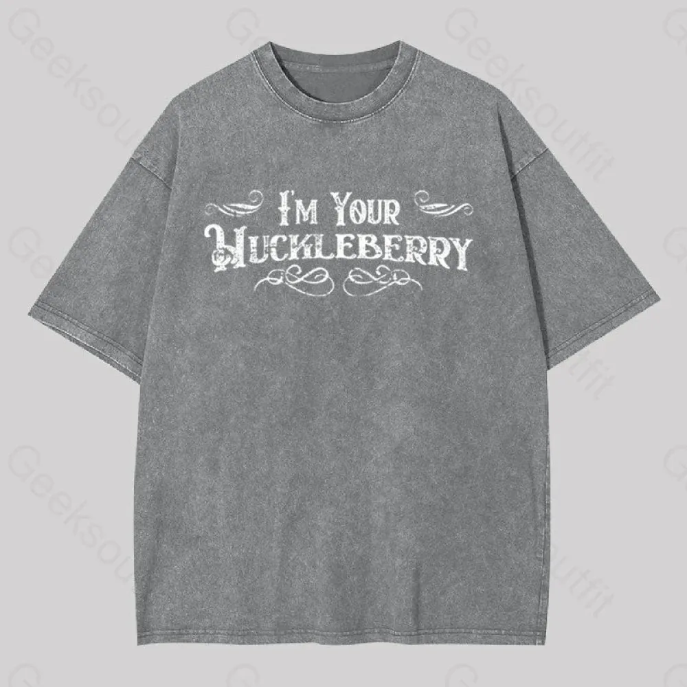I'm Your Huckleberry Geek Washed T-shirt - Image 4