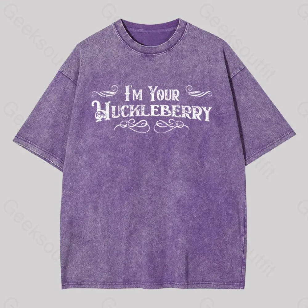 I'm Your Huckleberry Geek Washed T-shirt - Image 7