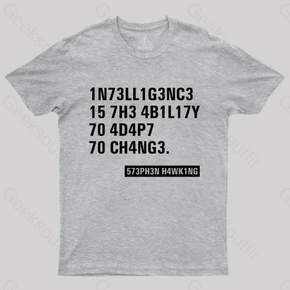 Intelligence - Stephen Hawking Science Nerd T-Shirt - Image 9