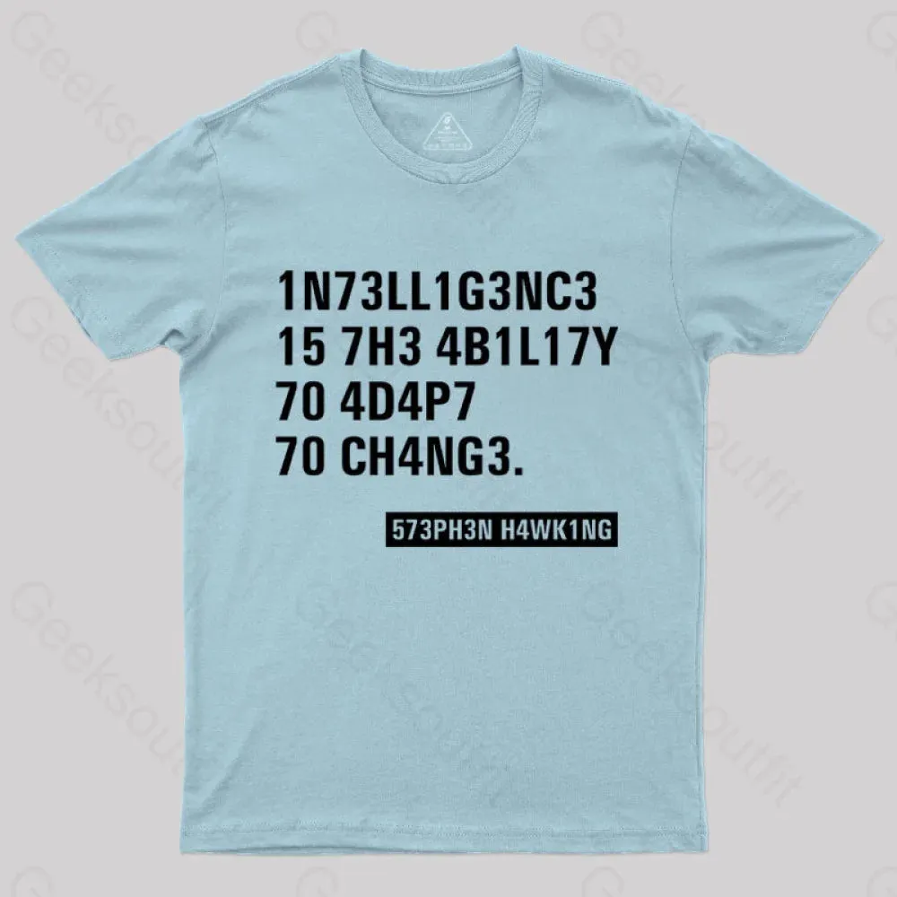 Intelligence - Stephen Hawking Science Nerd T-Shirt - Image 10