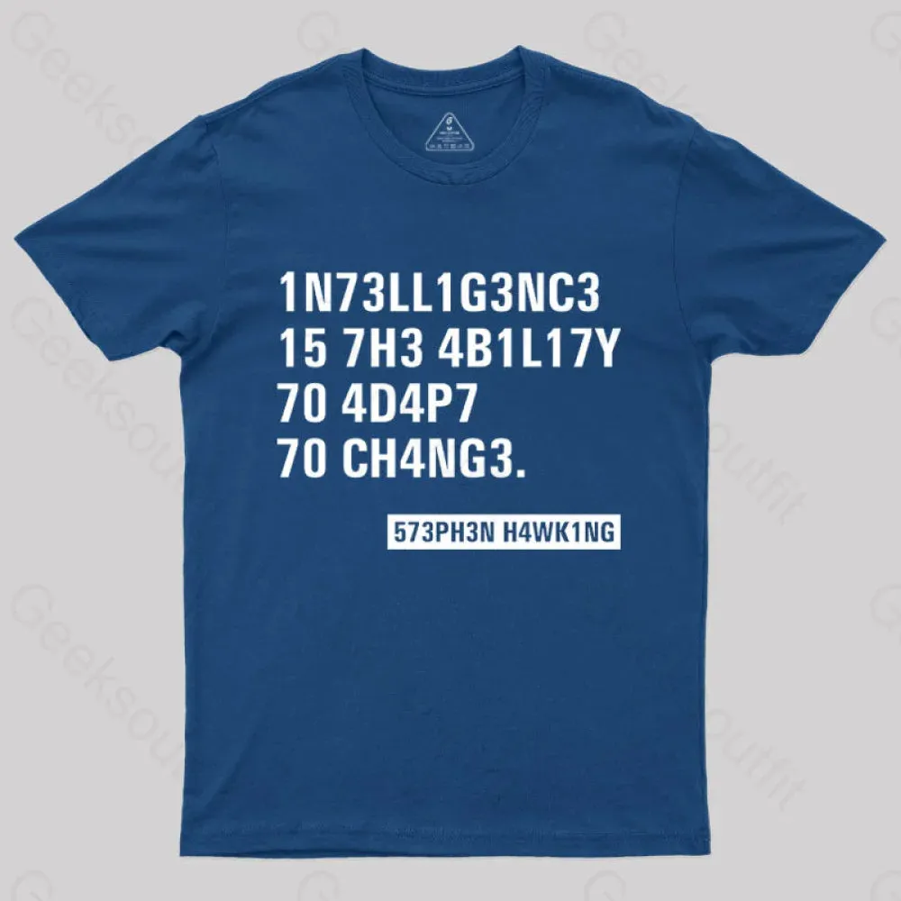 Intelligence - Stephen Hawking Science Nerd T-Shirt - Image 2