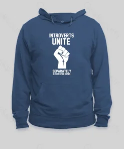 Alternative view of Introverts Unite Hoodie