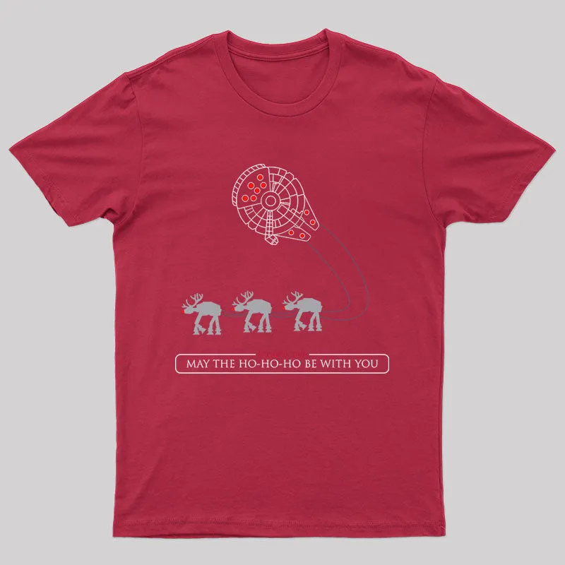May The Ho Ho Ho Be With You Christmas T-Shirt - Image 4