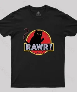 Alternative view of Jurassic Cat RAWR T-Shirt