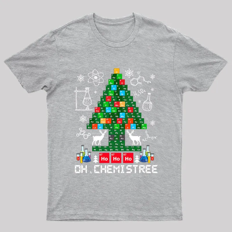 Oh Chemistree Chemist Christmas Tree Science Chemistry Xmas T-Shirt - Image 6