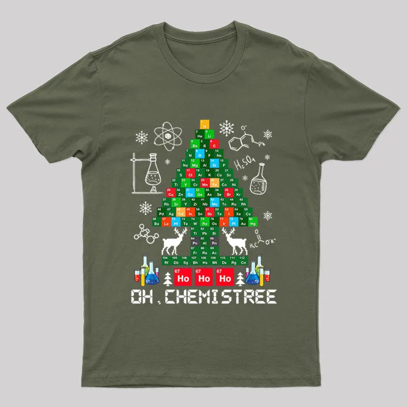 Oh Chemistree Chemist Christmas Tree Science Chemistry Xmas T-Shirt - Image 5
