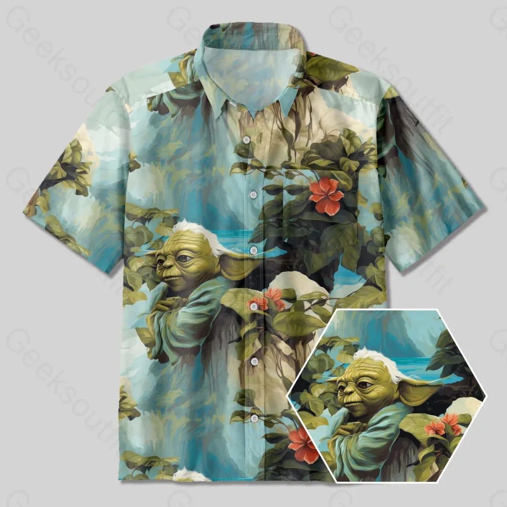 Landscape Painting Baby Scifi Wars Button Up Pocket Shirt - Image 2