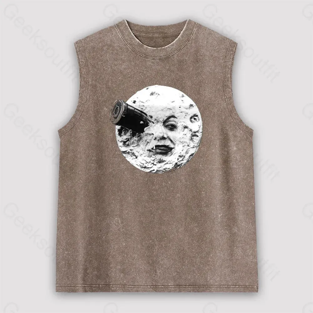 Le Voyage Dans La Lune Unisex Washed Tank - Image 3