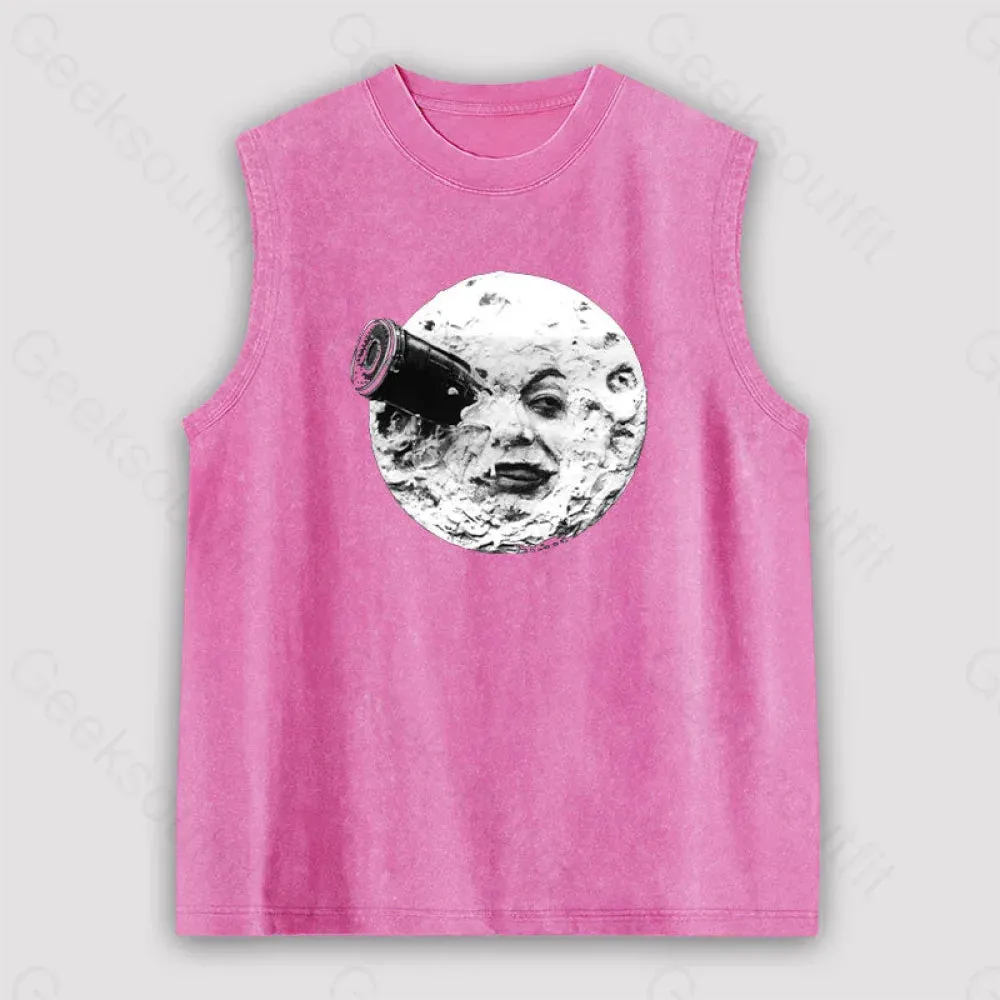 Le Voyage Dans La Lune Unisex Washed Tank - Image 4