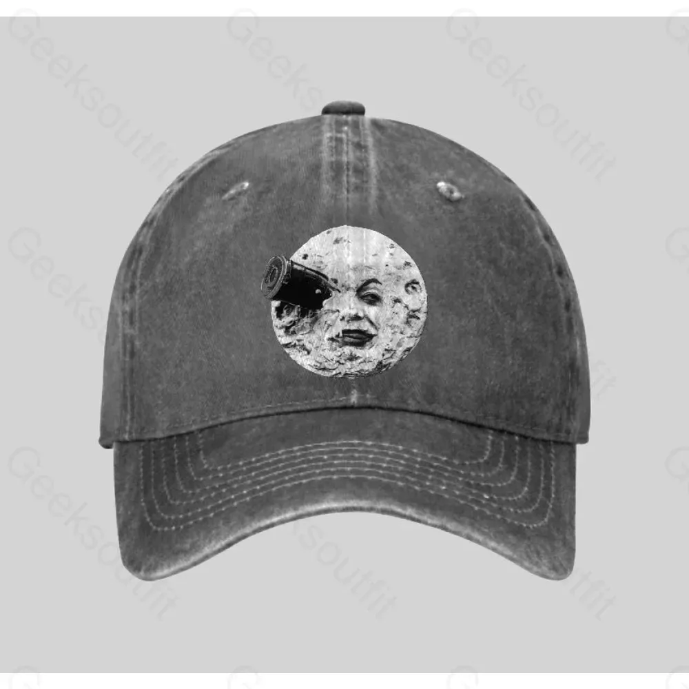 Le Voyage Dans La Lune Washed Vintage Baseball Cap