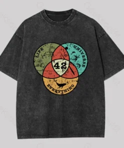 Alternative view of Life, the Universe & Everything Washed T-shirt