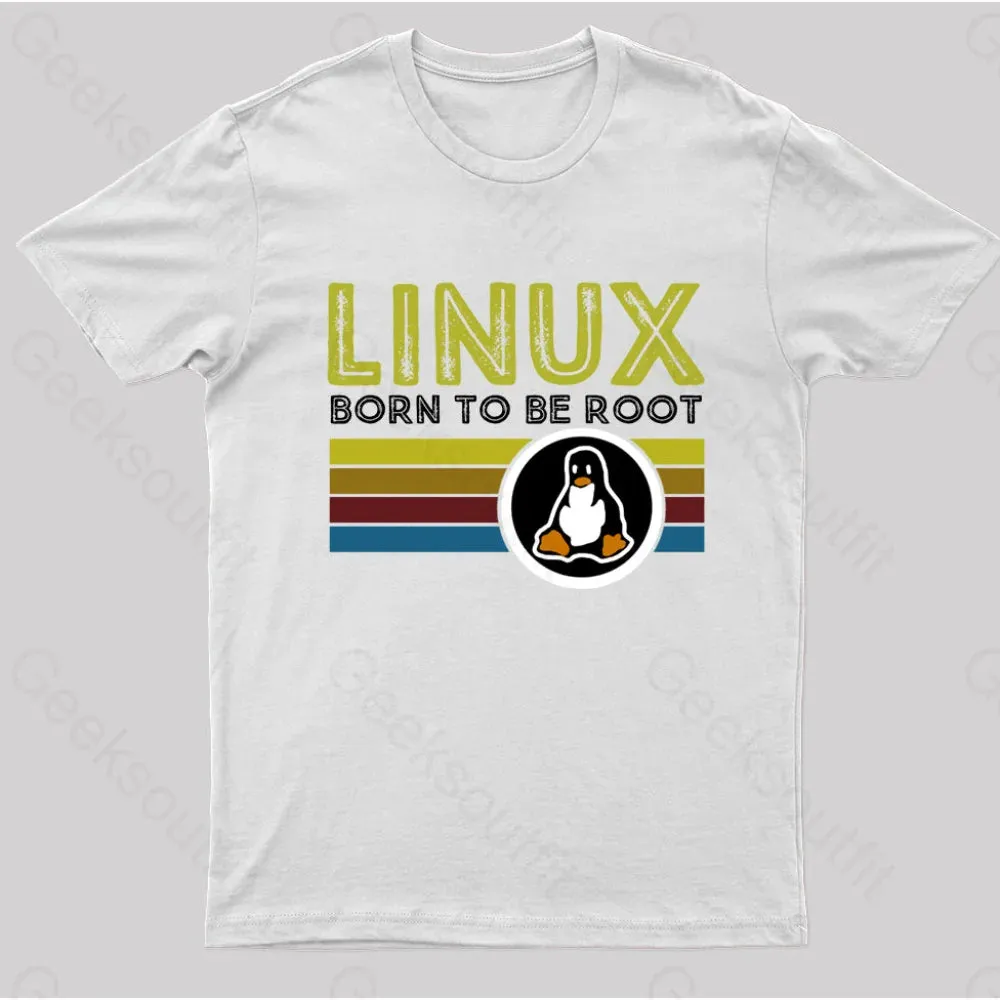 Linux Born To Be Root Geek T-Shirt - Image 8