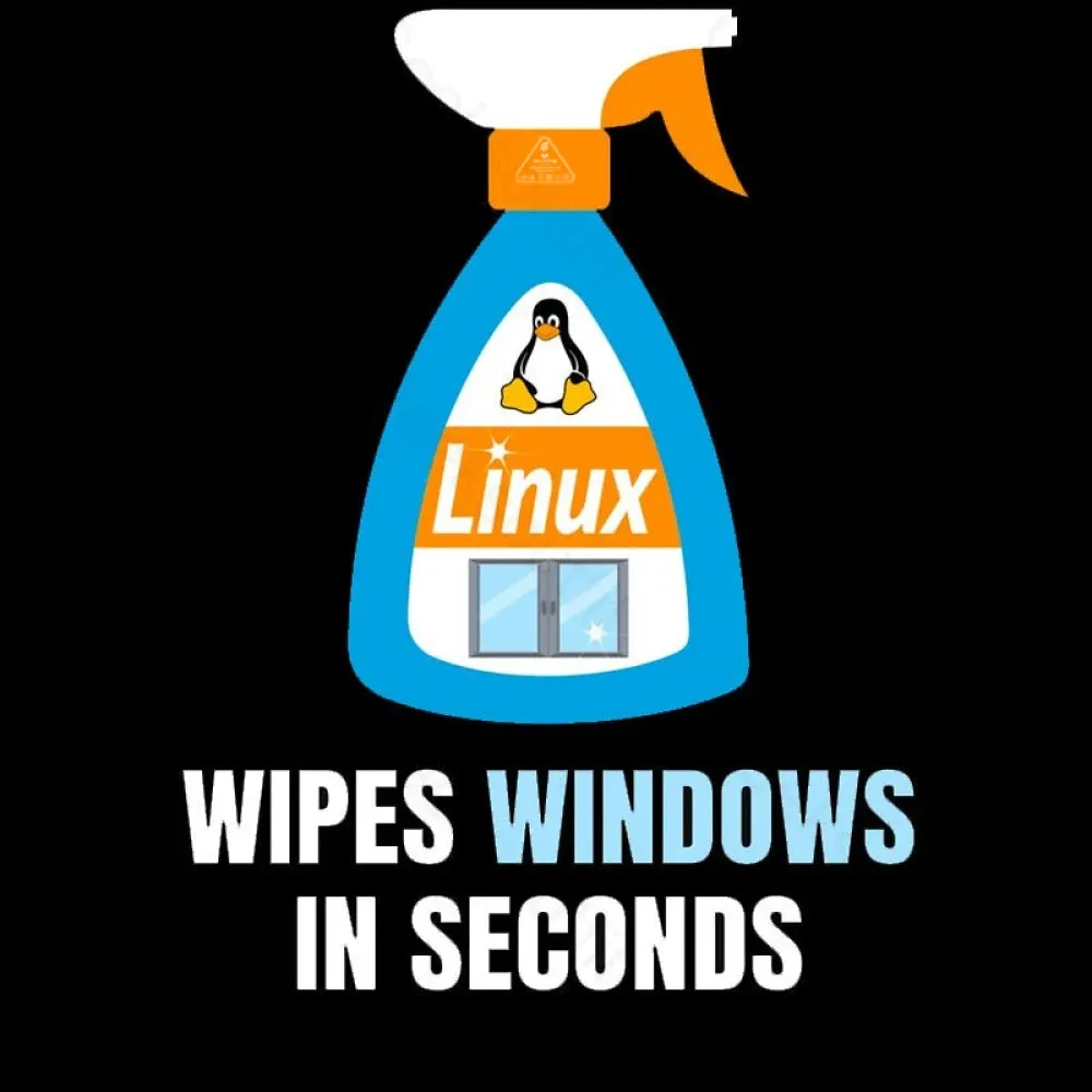 Linux Windows Cleaner T-Shirt - Image 3