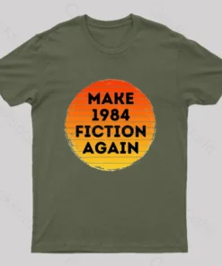 Alternative view of Make 1984 Fiction Again Nerd T-Shirt
