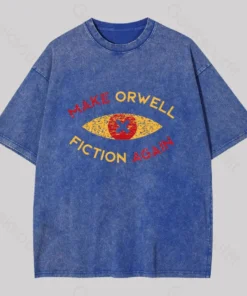 Alternative view of Make Orwell fiction again Washed T-shirt