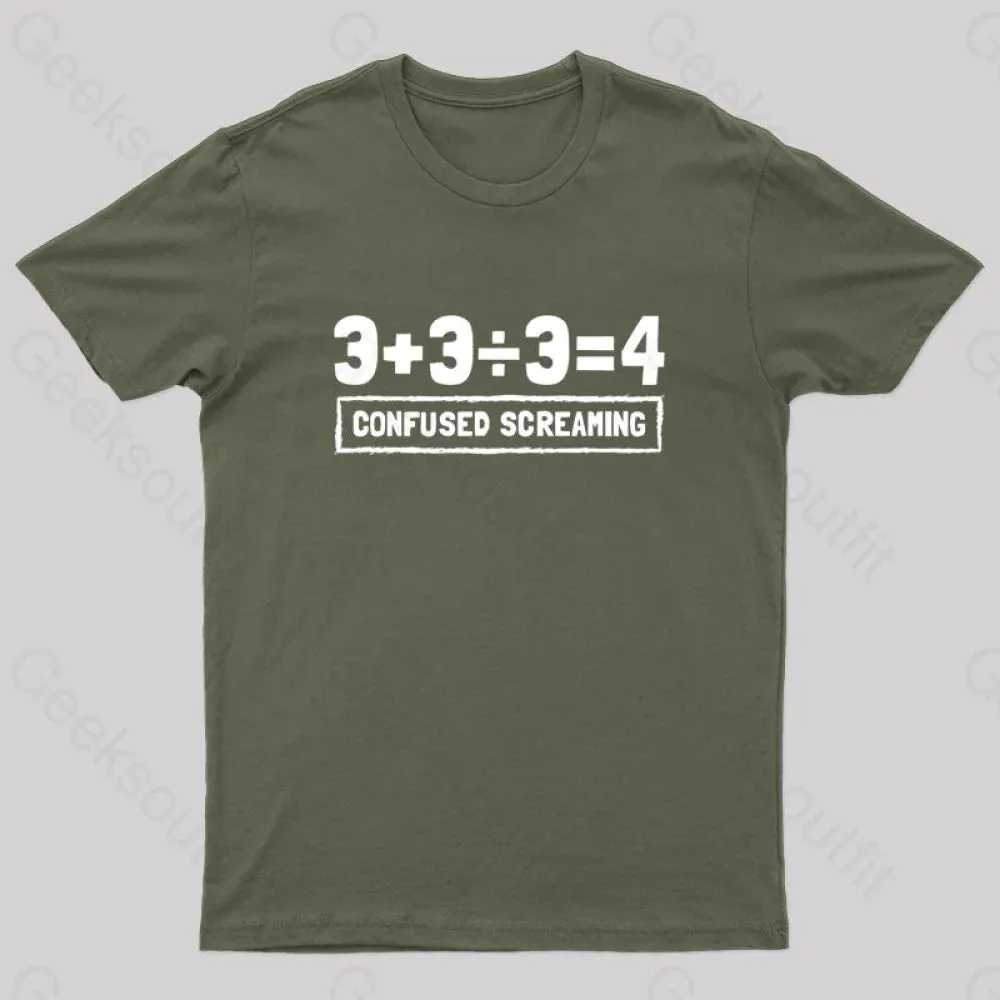 Math Formula Confused Screaming Geek T-Shirt - Image 3