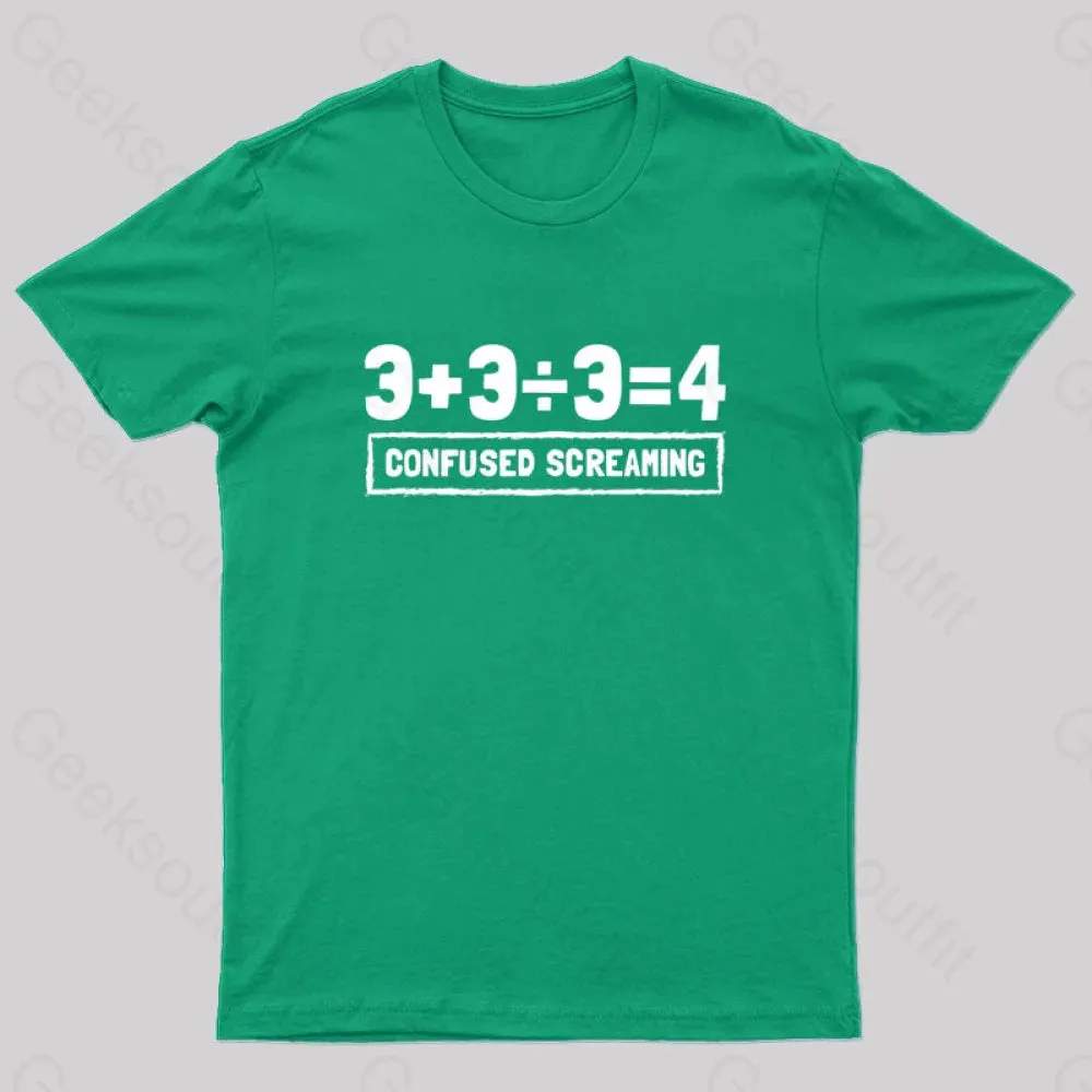 Math Formula Confused Screaming Geek T-Shirt - Image 7