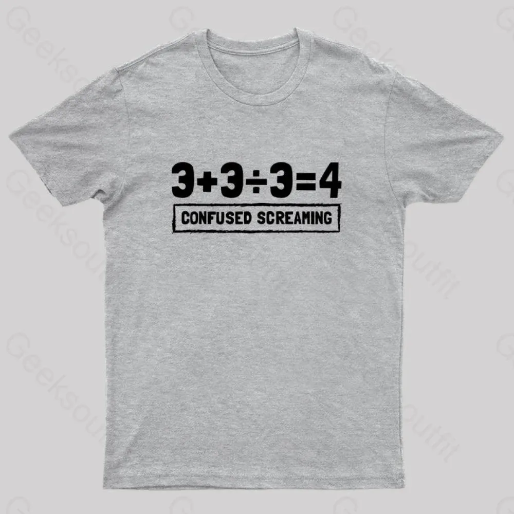 Math Formula Confused Screaming Geek T-Shirt - Image 4