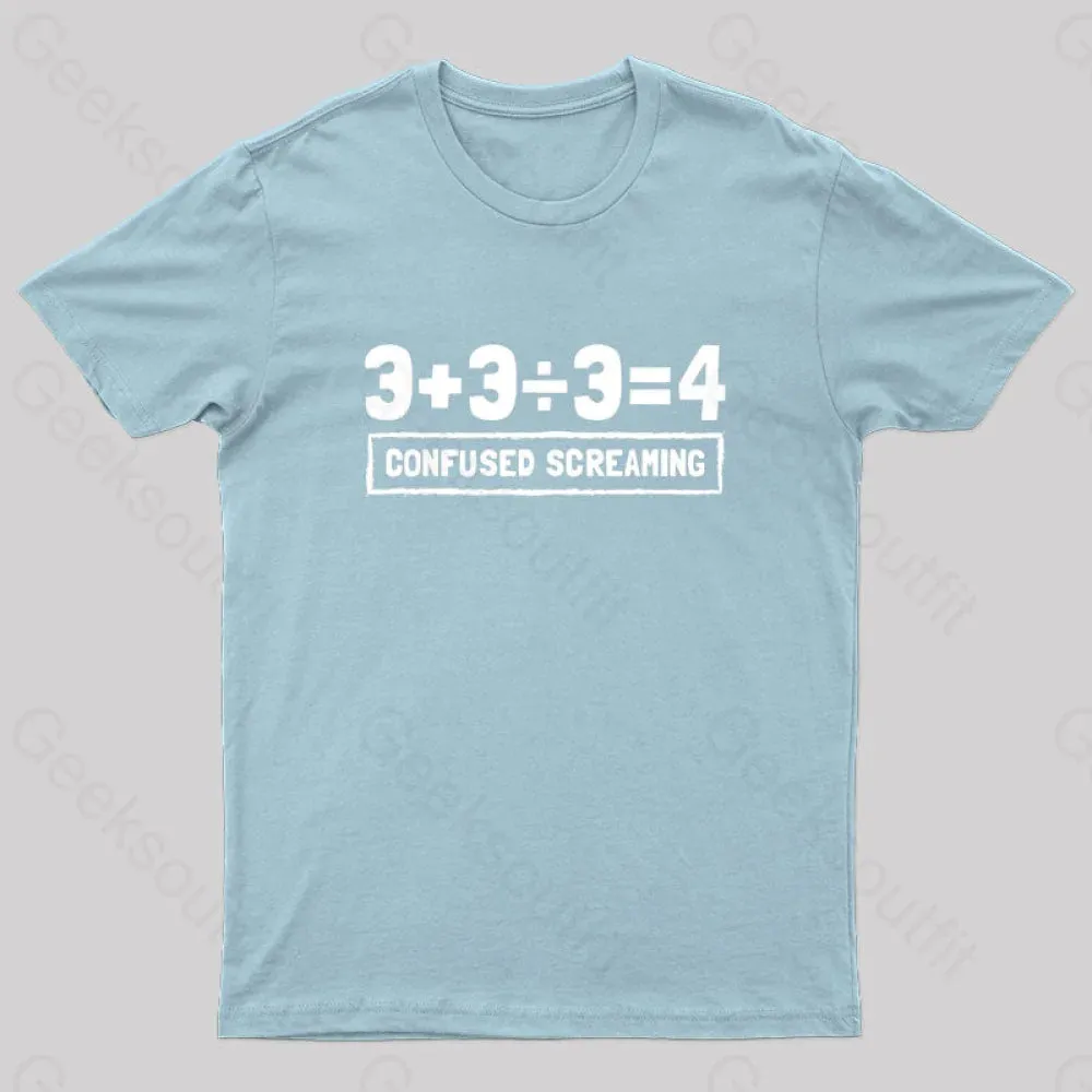 Math Formula Confused Screaming Geek T-Shirt - Image 5