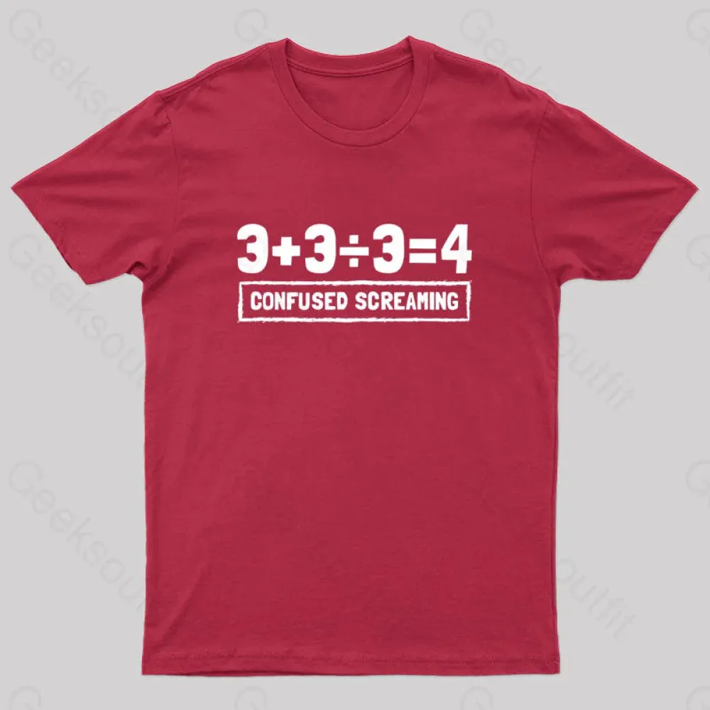 Math Formula Confused Screaming Geek T-Shirt - Image 6