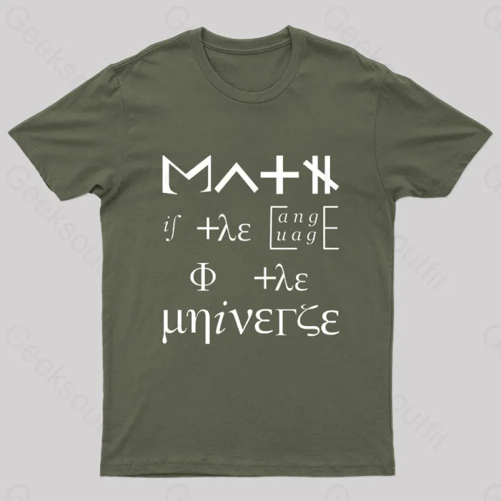 Math Is The Language Of The Universe Nerd T-Shirt - Image 3