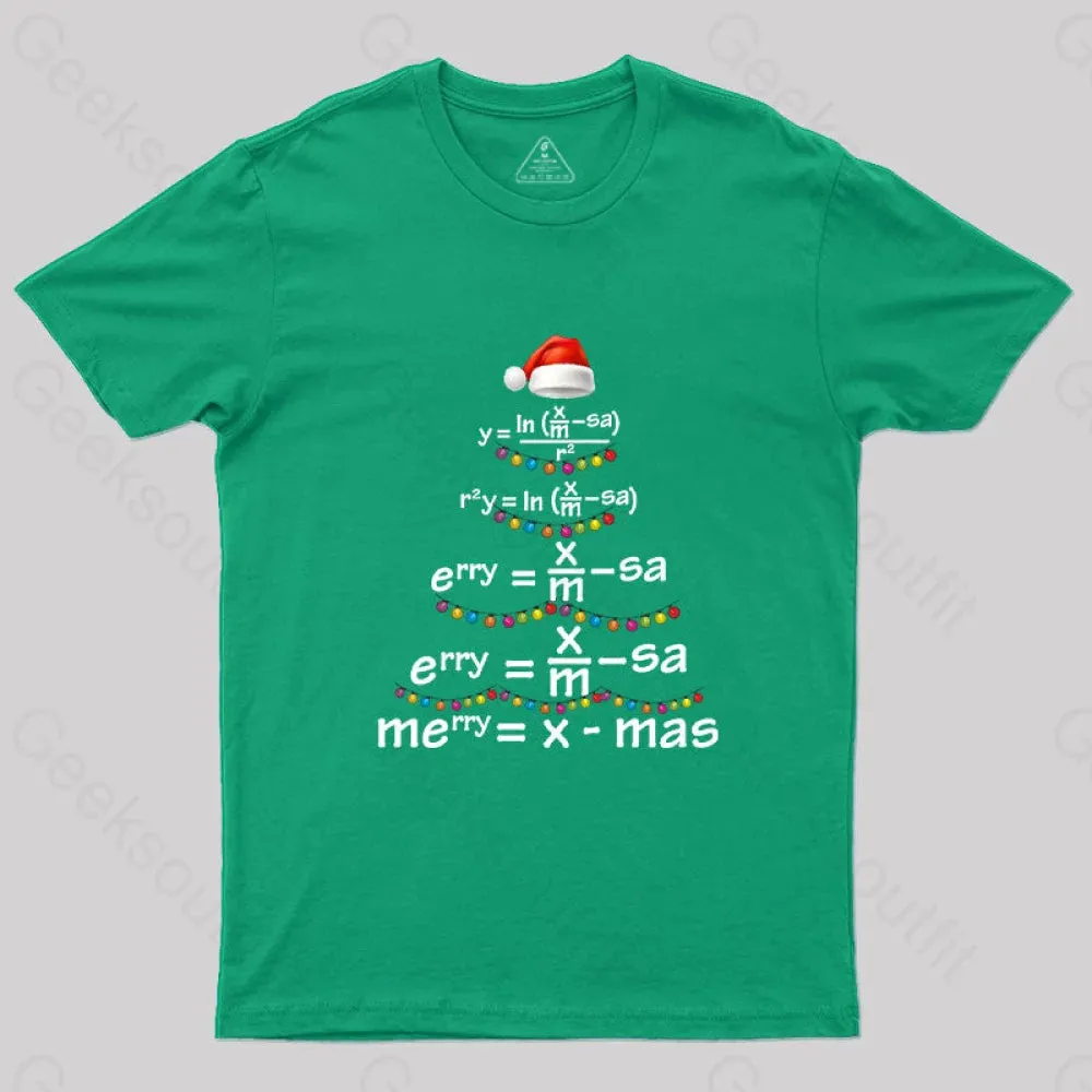 Math Merry Xmas Tree T-Shirt - Image 4