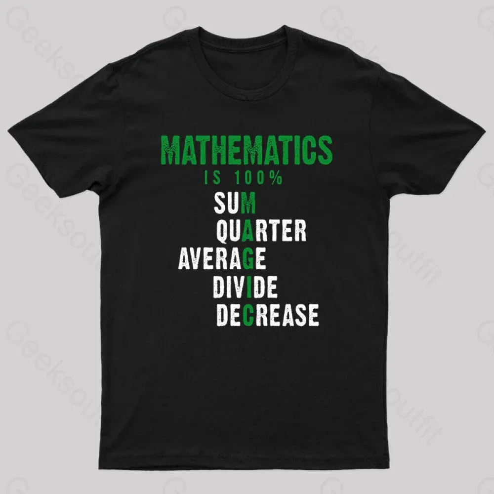 Mathematics is 100% Magic , Statistic, Calculus Nerd T-Shirt