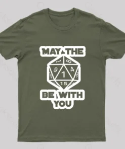 Alternative view of May the Dice Be With You Nerd T-Shirt