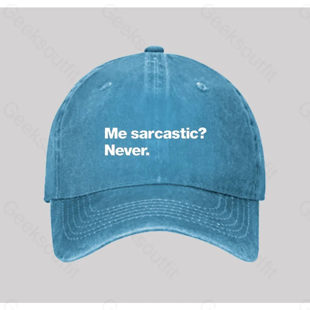 Me sarcastic? Never Washed Vintage Baseball Cap - Image 4