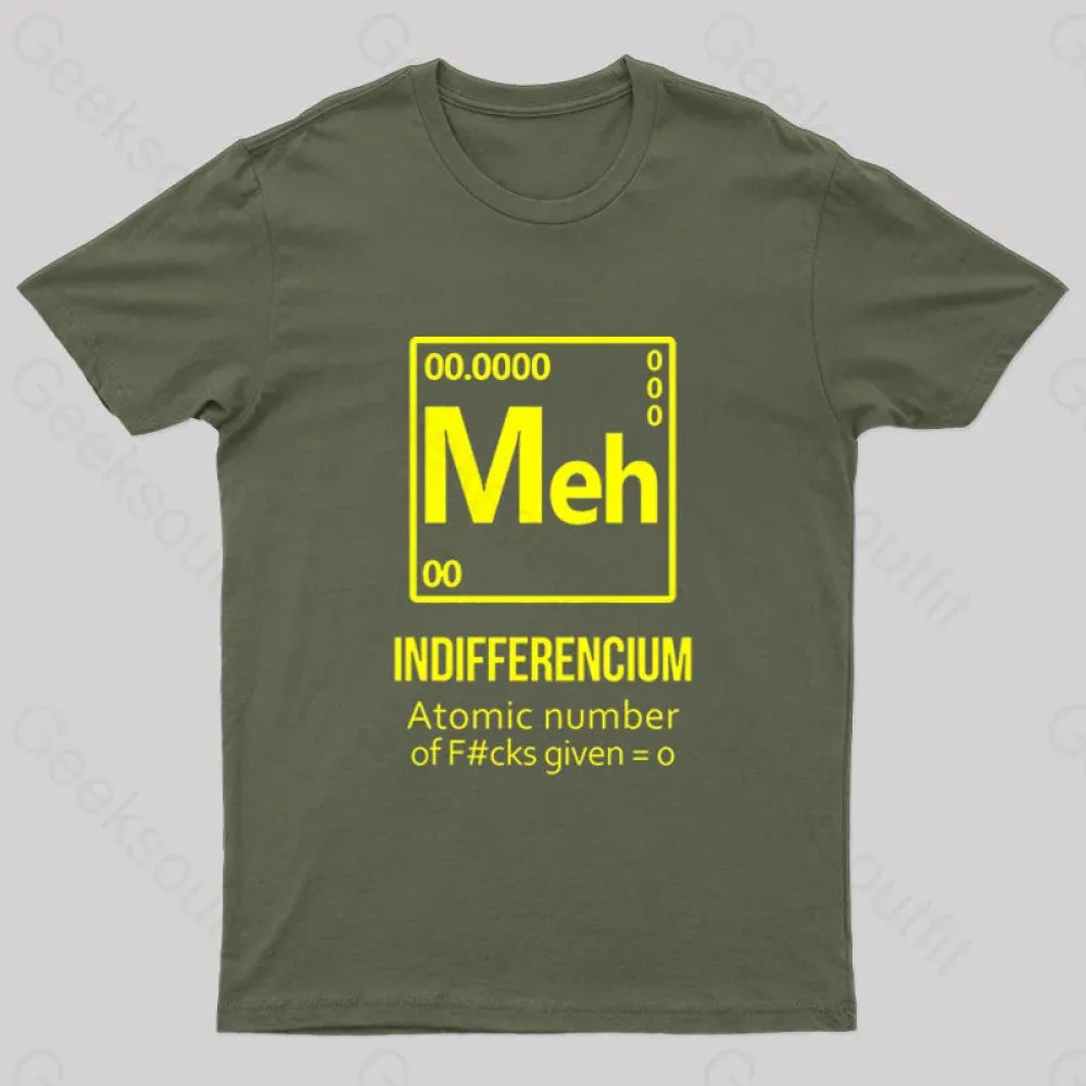Meh Indifferencium Geek T-Shirt - Image 4