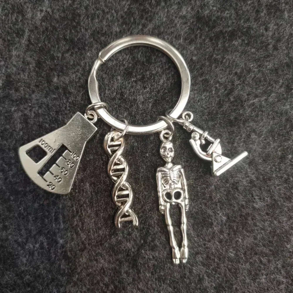 Microscopy DNA Neuron Human Skeleton Keychain - Image 3