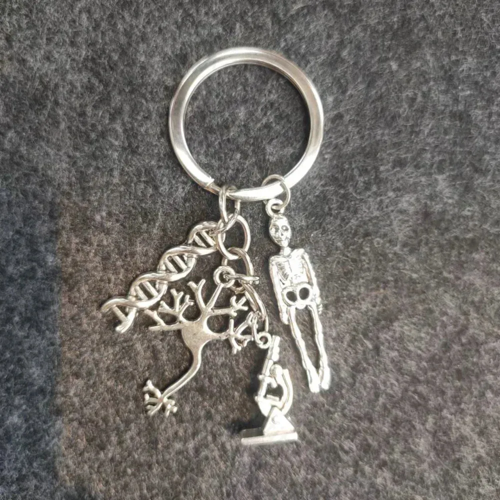 Microscopy DNA Neuron Human Skeleton Keychain - Image 4