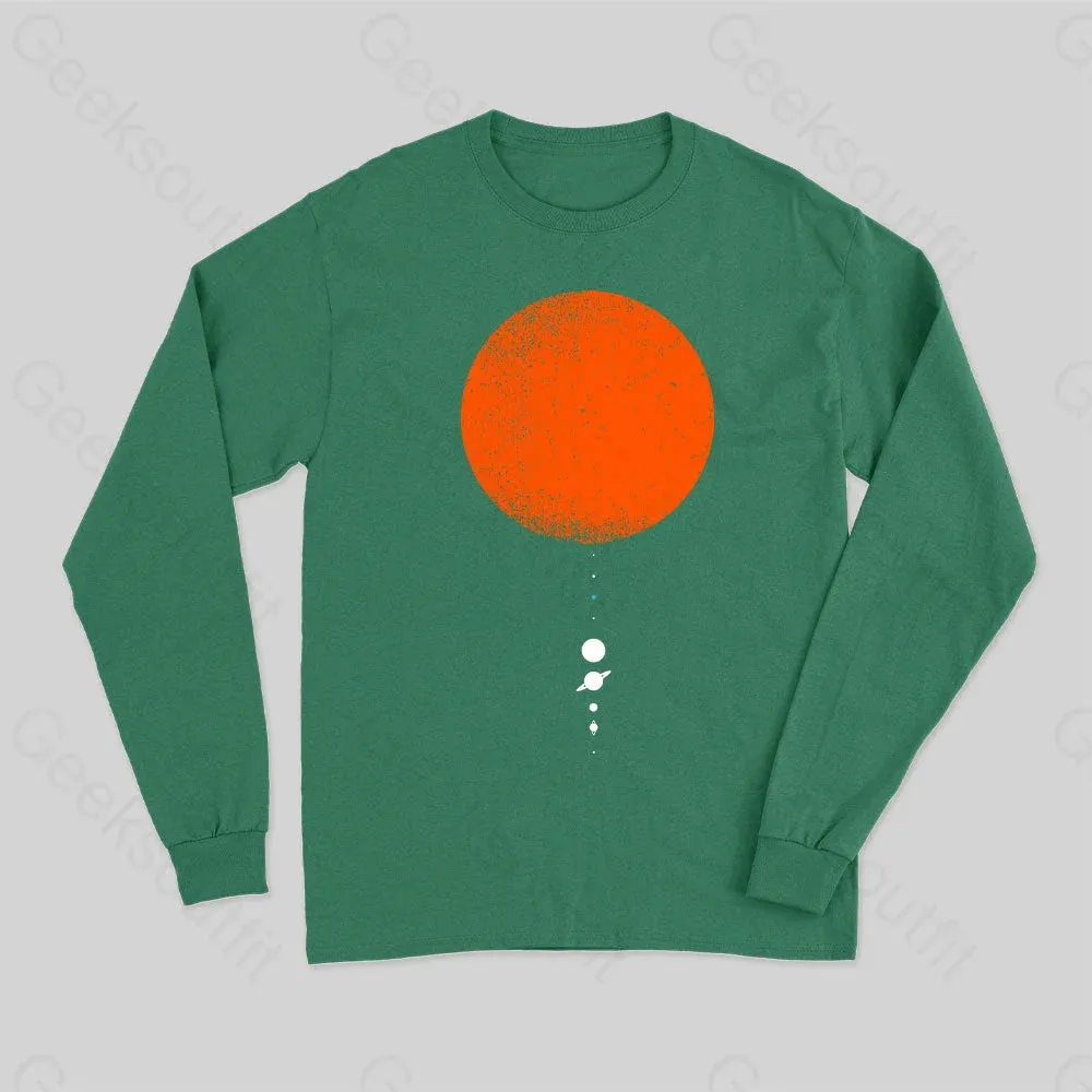 Minimal Solar System Long Sleeve T-Shirt - Image 3