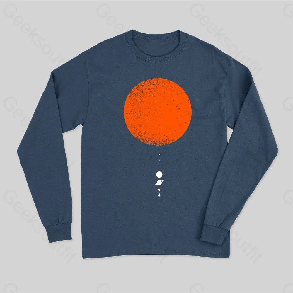 Minimal Solar System Long Sleeve T-Shirt - Image 2