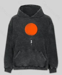 Minimal Solar System Washed Hoodie