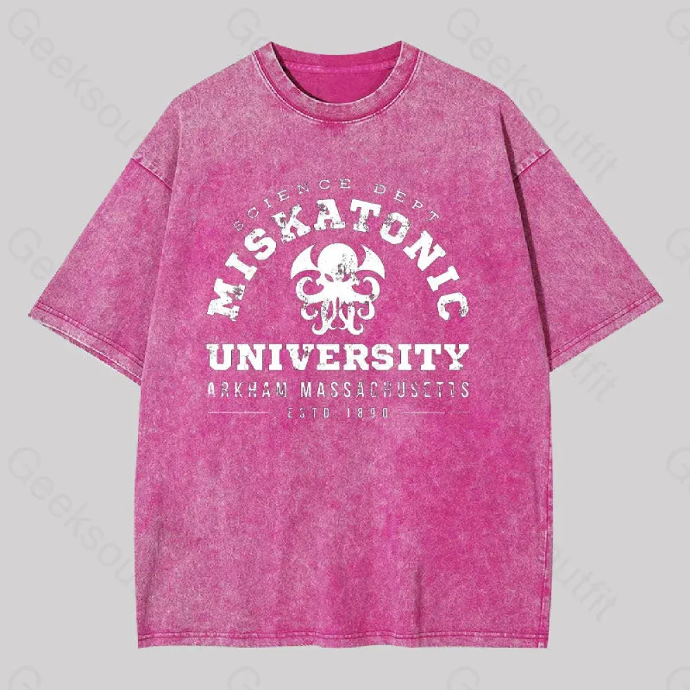 Miskatonic University Geek Washed T-shirt - Image 8