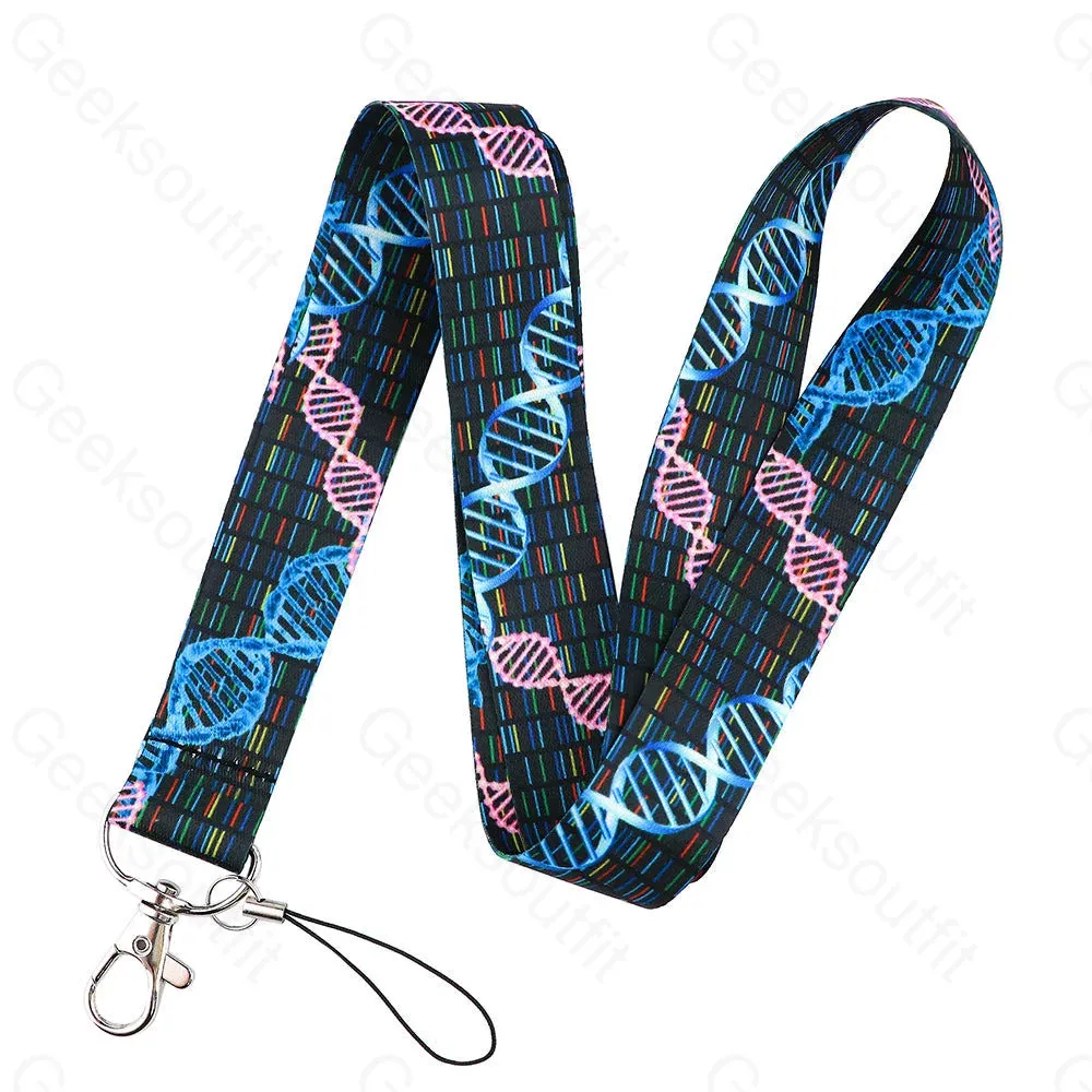 Molecular DNA Chemistry Tools Lanyard Keychain