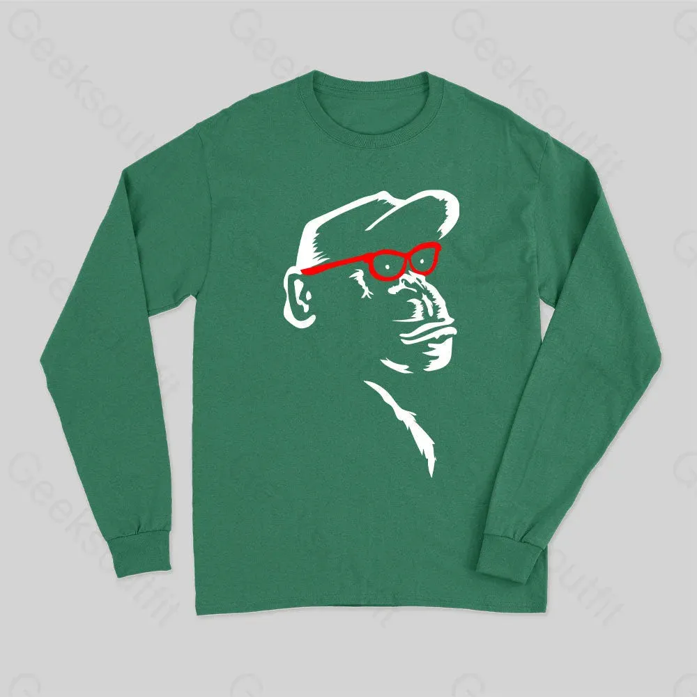 Monkey With Red Glasses Long Sleeve T-Shirt - Image 2