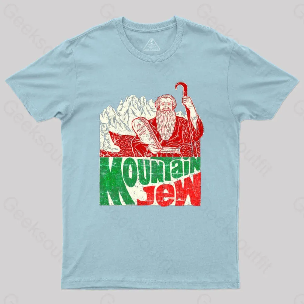 Moses Ten Commandments Pun Mountain Jew Geek T-Shirt - Image 6