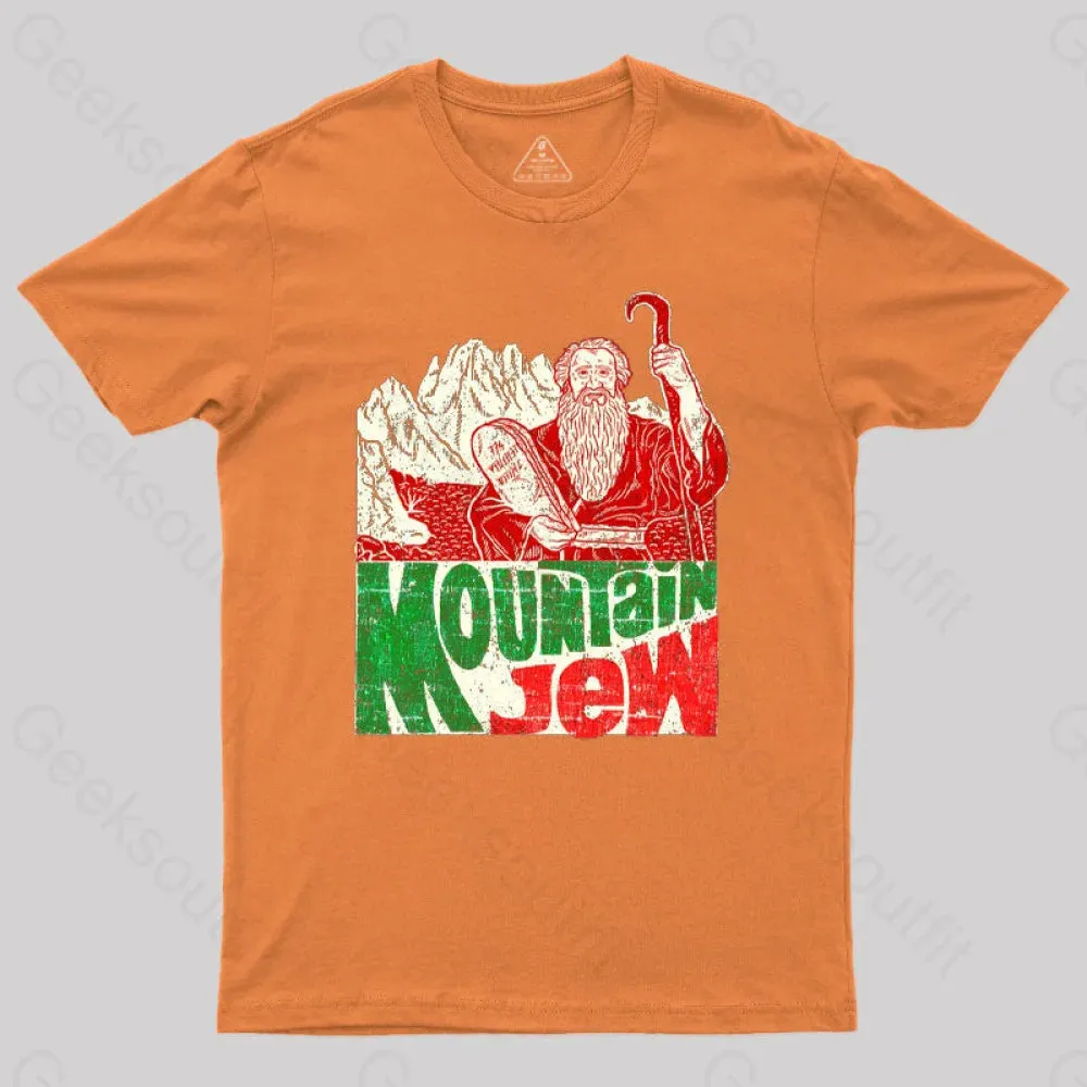 Moses Ten Commandments Pun Mountain Jew Geek T-Shirt - Image 7