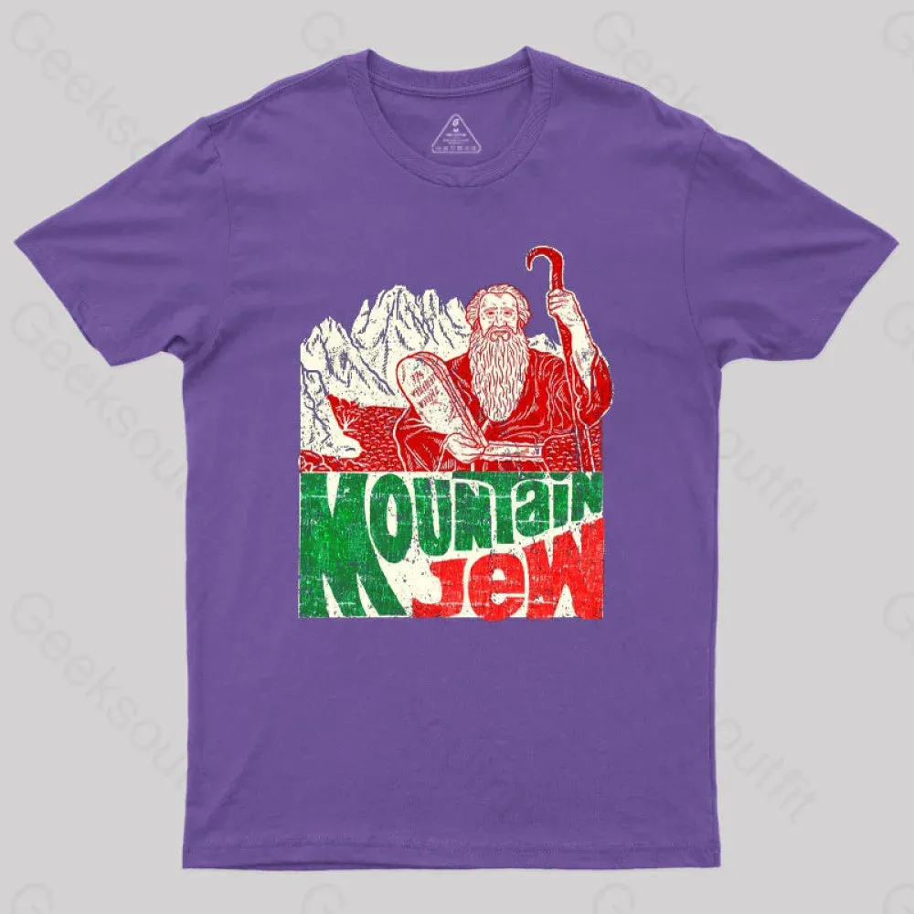 Moses Ten Commandments Pun Mountain Jew Geek T-Shirt - Image 9