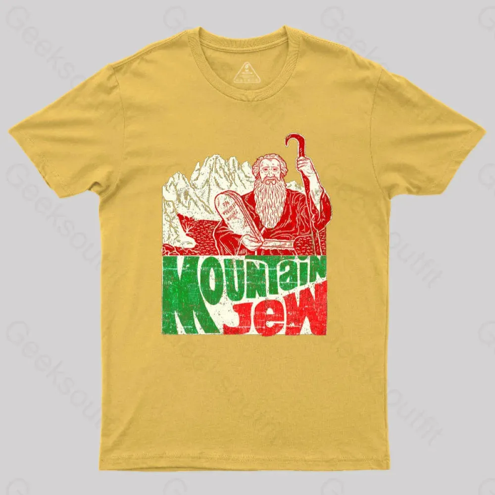 Moses Ten Commandments Pun Mountain Jew Geek T-Shirt - Image 8