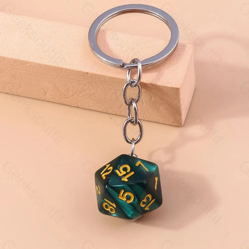 Multi-Sided Dice Keychain