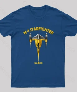 Alternative view of N1 Starfighter Geek T-Shirt