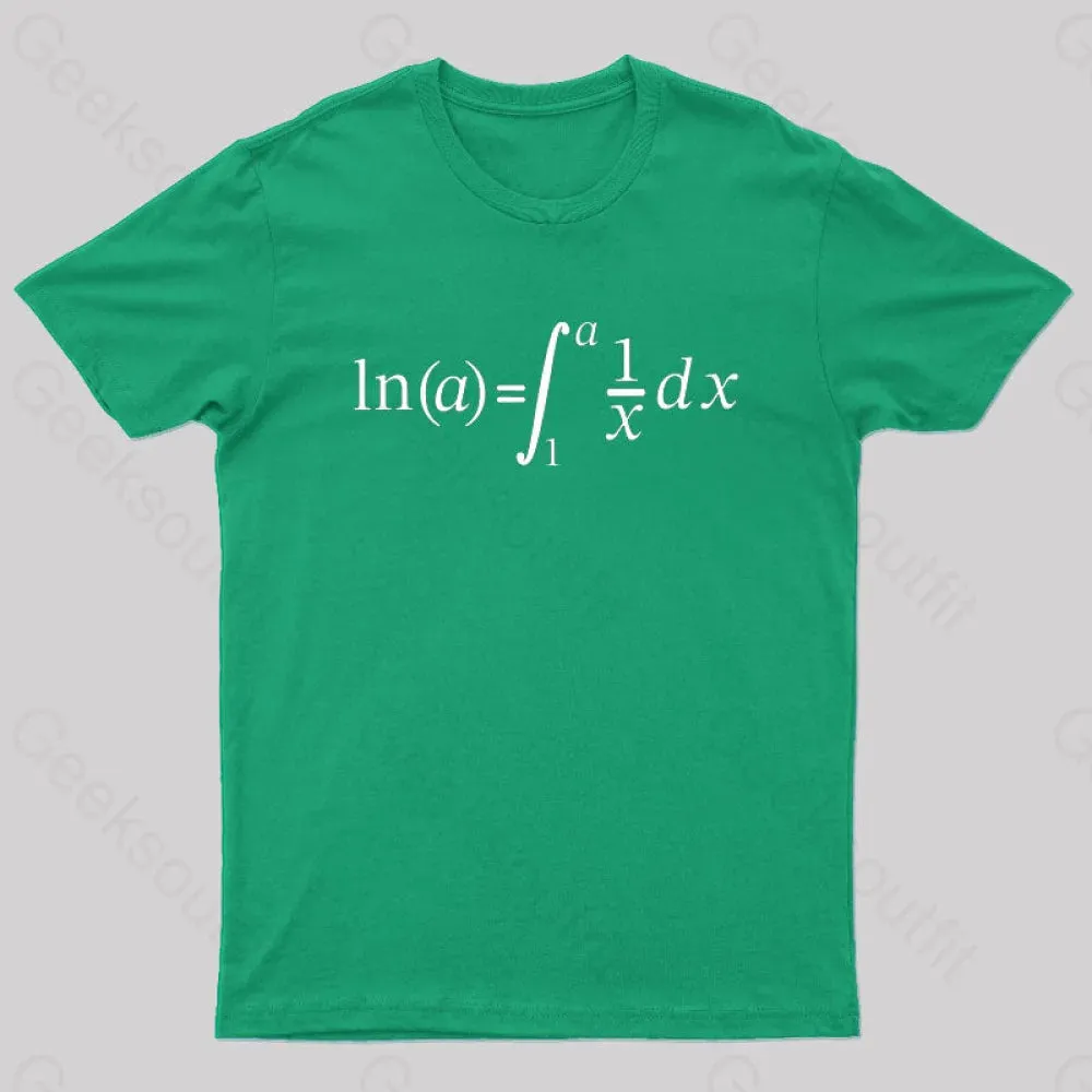 Natural Log Integral Calculus And Math Nerd T-Shirt - Image 4