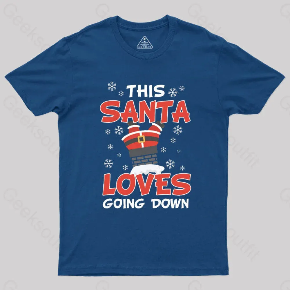 Naughty Santa Funny T-Shirt - Image 2
